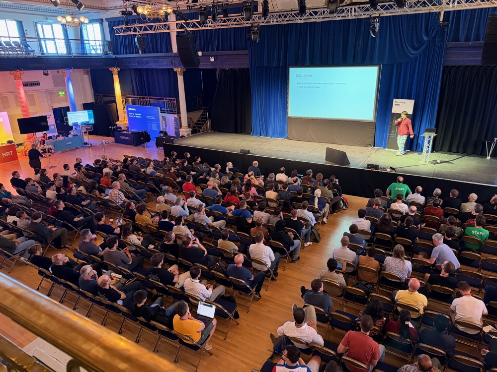 A packed main hall